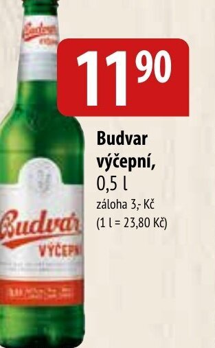 Bala Budvar výčepní, 0,5 L nabídka