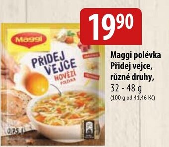 Bala Maggi polévka Přidej vejce, různé druhy nabídka