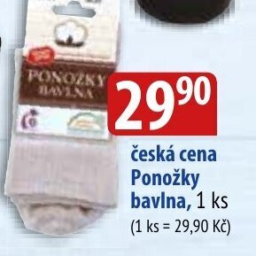 Bala česká cena Ponožky bavlna, 1 ks nabídka