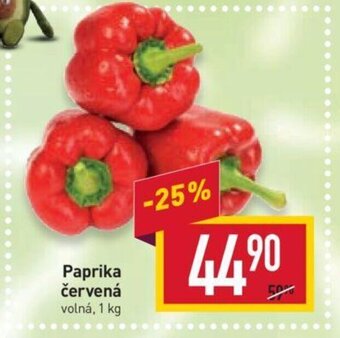 Billa Paprika červená volná, 1 kg nabídka