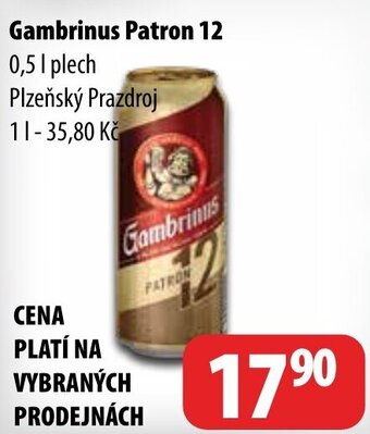 Partner Maloobchodní síť Gambrinus Patron 12 nabídka