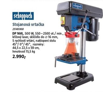 Bauhaus Stojanová vrtačka Scheppach nabídka