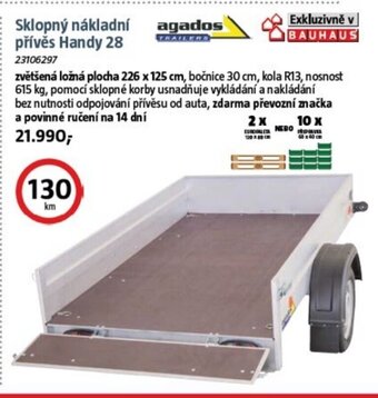 Bauhaus Sklopný nákladní přívěs Handy 28 nabídka