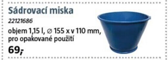 Bauhaus Sádrovací miska nabídka