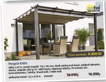 Bauhaus Pergola Kréta nabídka