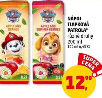 NÁPOJ TLAPKOVÁ PATROLA