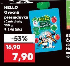 Kaufland Hello ovocná přesnídávka nabídka