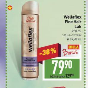 Billa Wellaflex lak na vlasy nabídka