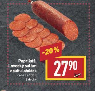 Billa Paprikáš nabídka