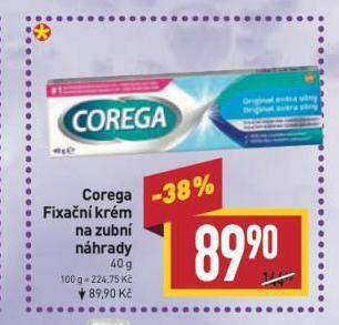 Billa Corega fixační krém na zubní náhrady nabídka