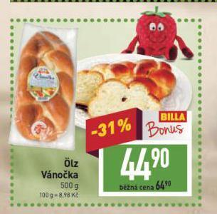 Billa Olz vánočka nabídka
