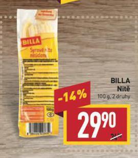Billa Sýrové nitě nabídka
