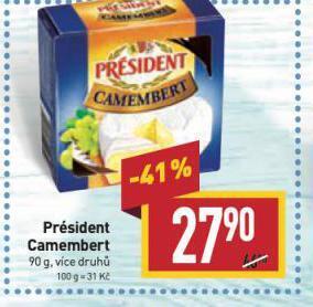 Billa President camembert nabídka