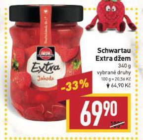 Billa Schwartau extra džem nabídka