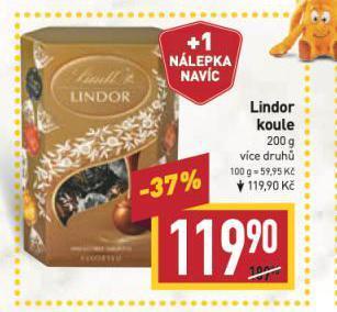 Billa Lindor koule nabídka