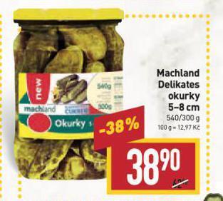 Billa Machland okurky nabídka