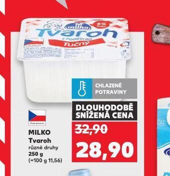 Kaufland Milko tvaroh nabídka