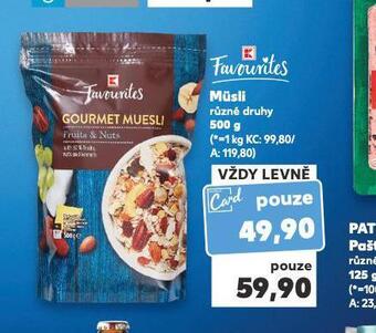 Kaufland Müsli nabídka