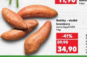 Kaufland Batáty - sladké brambory nabídka