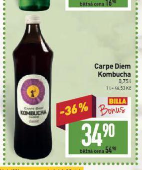 Billa Carpe diem kombucha nabídka