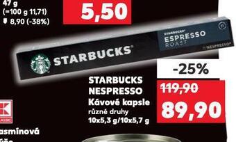 Kaufland Starbucks nespresso kávové kapsle nabídka