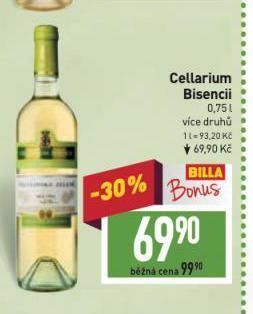 Billa Cellarium bisencii nabídka