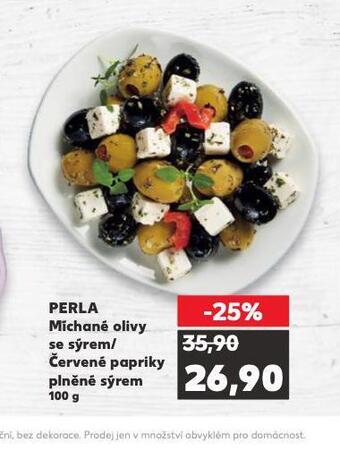 Kaufland Míchané olivy se sýrem nabídka