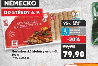 Kaufland Norimberské klobásky originál nabídka
