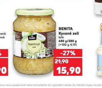 Kaufland Benita kysané zelí nabídka
