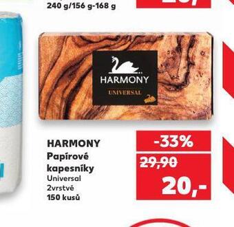 Kaufland Harmony papírové kapesníky nabídka
