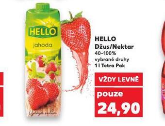 Kaufland Hello džus / nektar nabídka