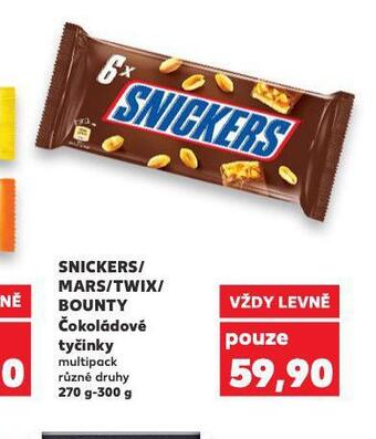 Kaufland Snickers / mars / twix / bounty nabídka