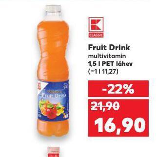 Kaufland Fruit drink nabídka