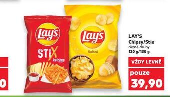 Kaufland Lay´s chipsy / stix nabídka
