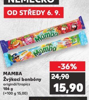 Kaufland Mamba žvýkací bonbony nabídka