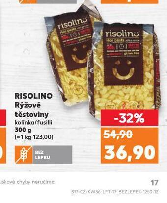 Kaufland Risolino rýžové těstoviny nabídka