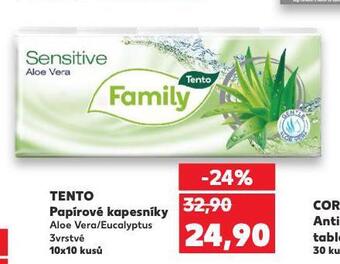 Kaufland Tento papírové kapesníky nabídka