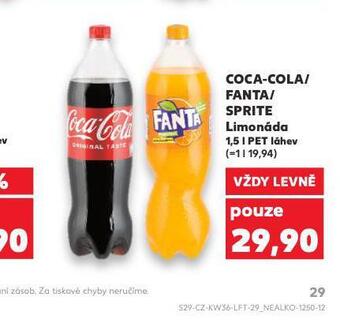 Kaufland Coca cola, fanta, sprite nabídka