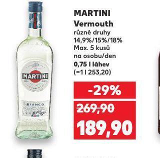 Kaufland Martini vermouth nabídka