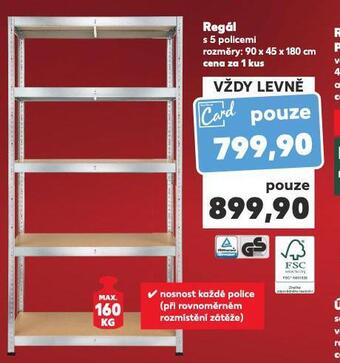 Kaufland Regál s 5 policemi nabídka