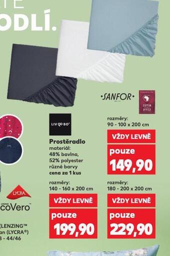 Kaufland Napínací prostěradlo 90-100 x 200 cm nabídka