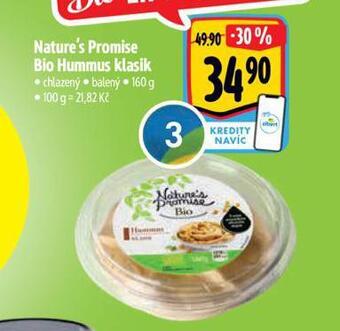 Albert Bio hummus klasik nabídka