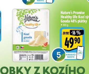 Albert Kozí sýr gouda 48% plátky nabídka