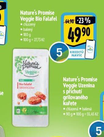 Albert Veggie bio falafel nabídka