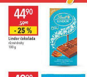 Globus Lindor čokoláda nabídka