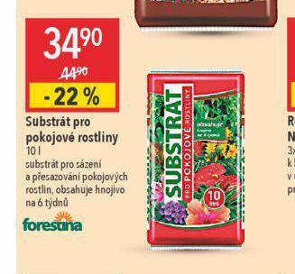 Substrát pro pokojové rostliny