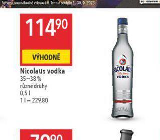 Globus Nicolaus vodka nabídka
