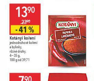 Globus Kotányi koření nabídka