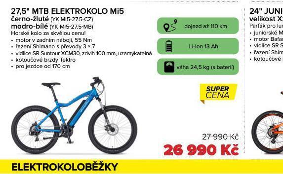 Auto Kelly 27,5 mtb elektrokolo mi5 nabídka
