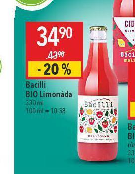 Globus Bacilli bio limonáda nabídka